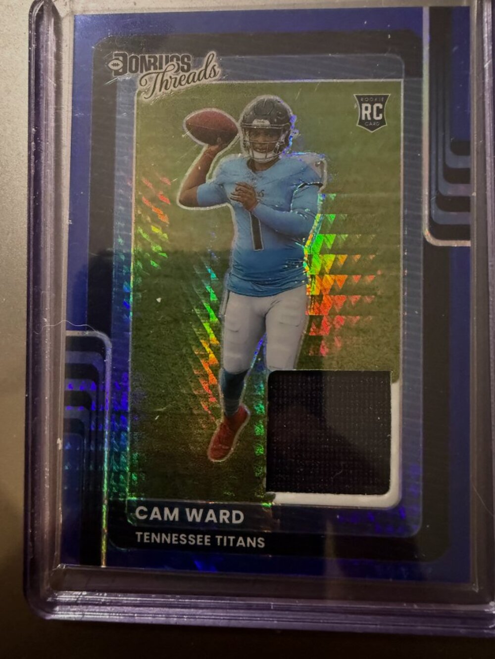Cam Ward DTBH-CWD | 2025 Panini Prism Refractor | Rookie Patch